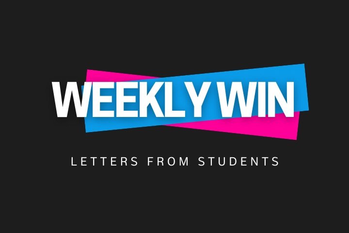 Weekly Win Student Letters